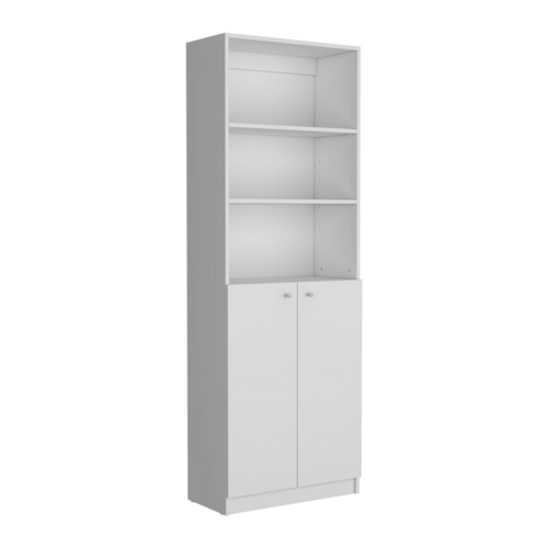 FyxenDesigns™ Home 2-Door Bookcase With Open Shelves