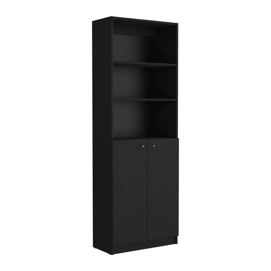 FyxenDesigns™ Home 2-Door Bookcase With Open Shelves