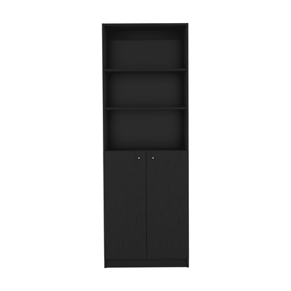 FyxenDesigns™ Home 2-Door Bookcase With Open Shelves