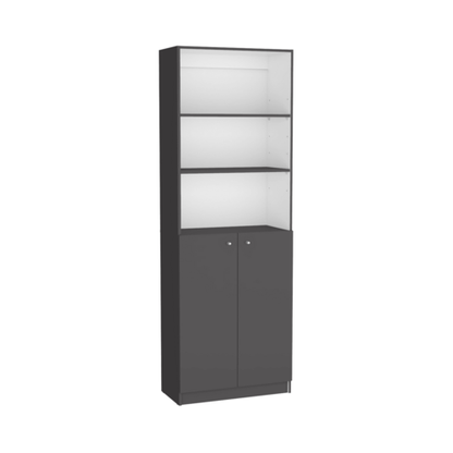 FyxenDesigns™ Home 2-Door Bookcase With Open Shelves